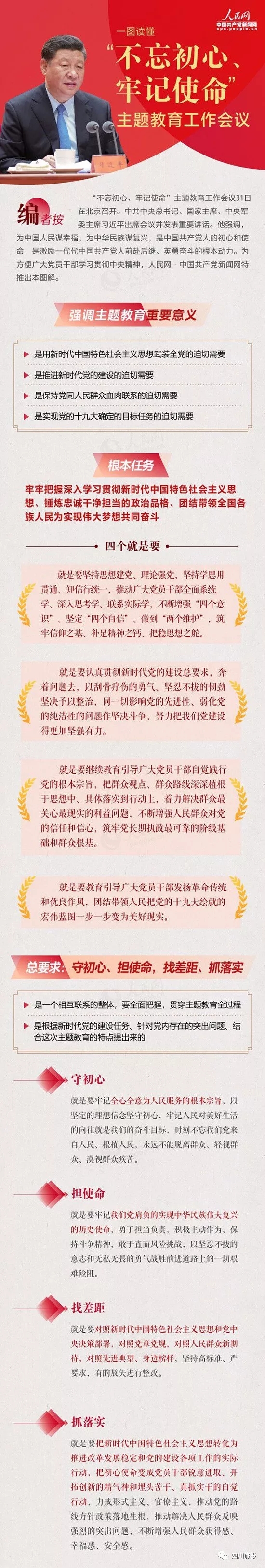 不忘初心、牢記使命| 一圖讀懂“不忘初心、牢記使命”主題教育工作會(huì)議